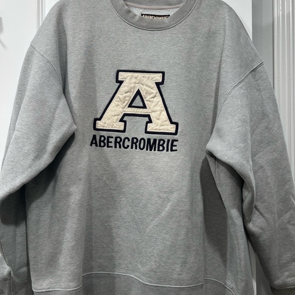 Abercrombie & Fitch Men's Crewneck Sweater in Gray